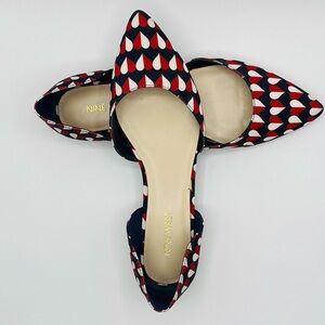 Nine West Red/Blue Flats- 8 Medium